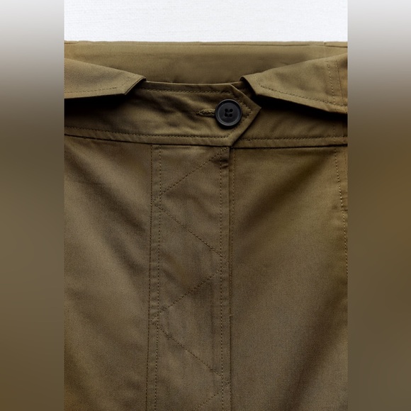 NWT ZARA FOLDOVER WAIST MIDI SKIRT - Picture 8 of 8